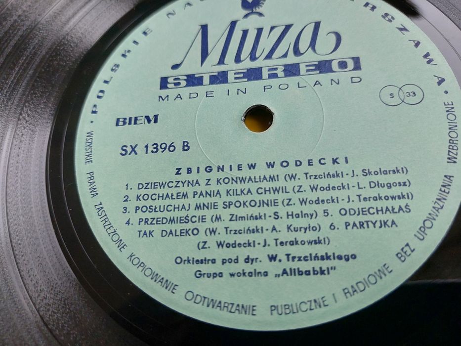 Płyta winylowa  - Zbigniew Wodecki - SX 1396 - First Press - 1976 rok