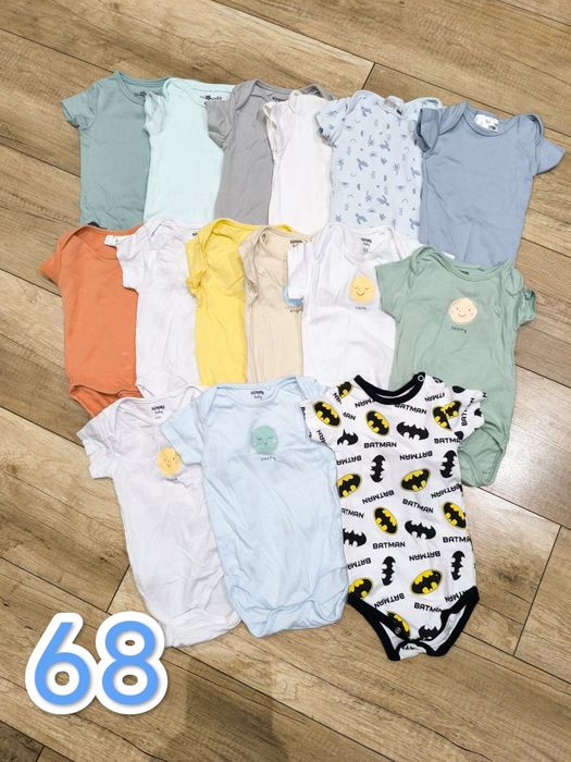 15szt body krótki rękaw 68