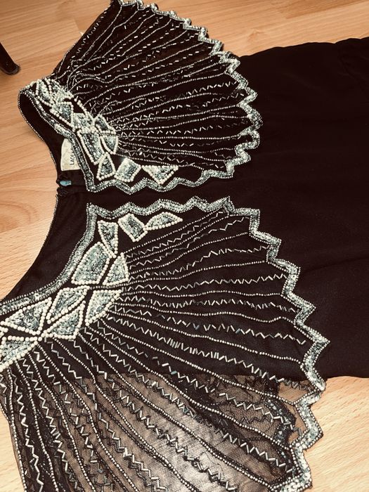 Комбінезон-сукня святковий з коміром вишитим бісером