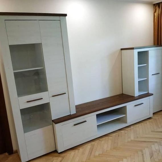 Стінка гірка для вітальні, недорога сучасна стінка