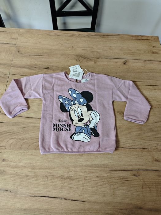Nowa, różowa bluza, długi rękaw, myszka Miki, Disney, Minnie,  świecąca (6)