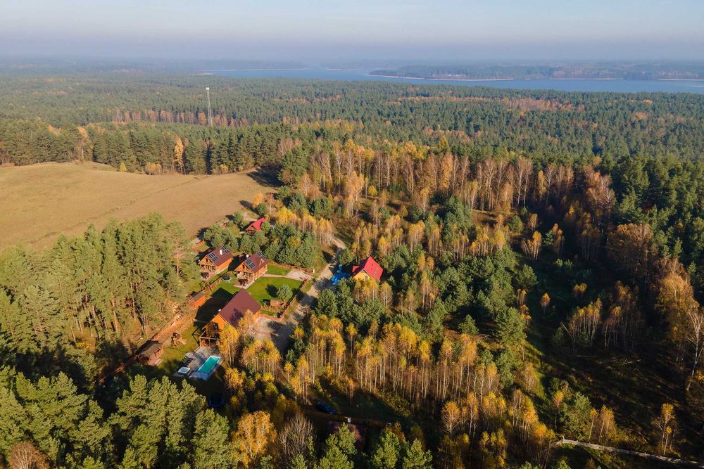 MAZURY | STODOŁA NOMADA dom całoroczny | BASEN 29-30°C | JACUZZI | SAUNA| 15–17 osób