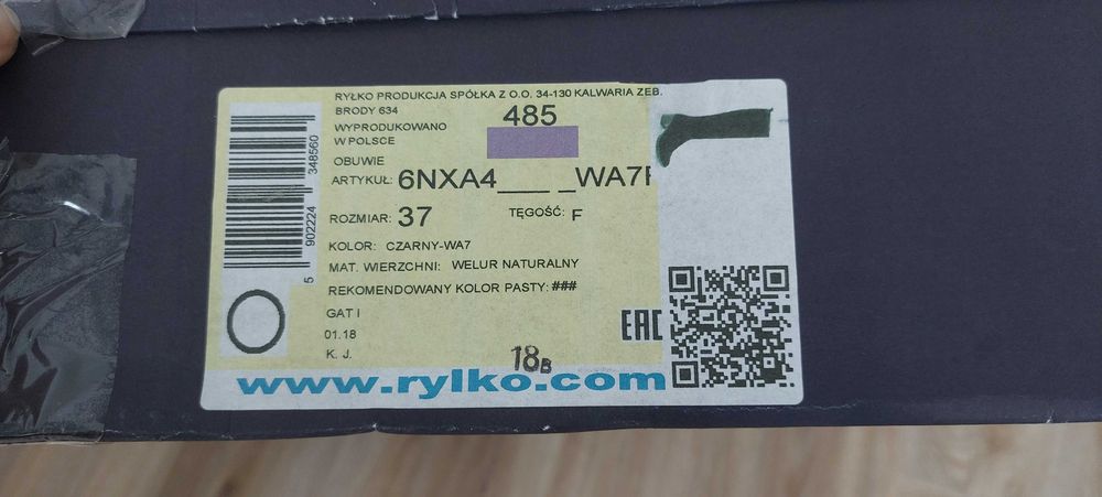 Ryłko Relax czarne welurowe kozaki