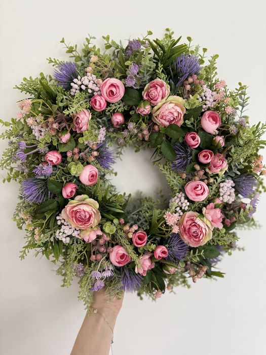 Wianek wiosenny  dekoracja do domu na drzwi