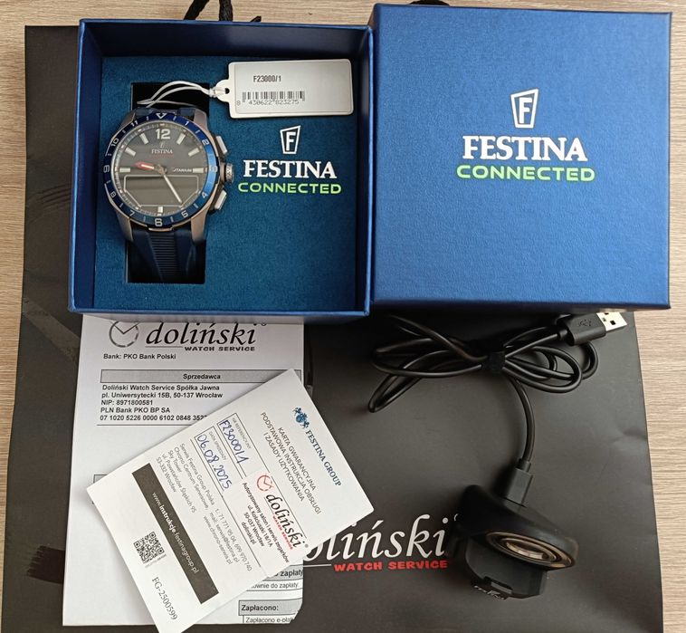 Festina Connected D F23000/1 Zegarek hybrydowy - smartwatch JAK NOWY
