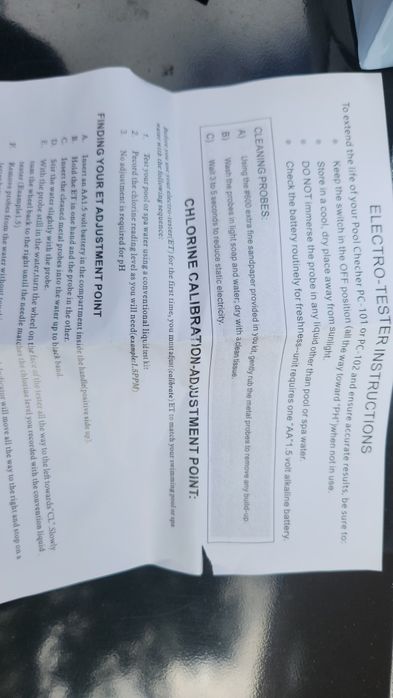 Verificador PH / CL2 de Piscinas / Spa / Jacuzzi -  PH Cloro portátil