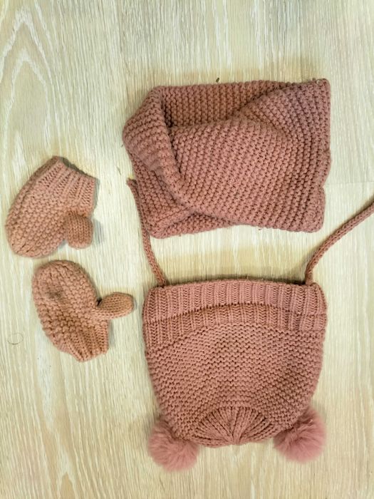 Zestaw zimowy -Kurtka Crocodrillo82/86 +spodenki,  czapka Zara