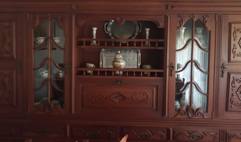 Móvel & Mesa Sala de Jantar em Mogno Vintage 70´s