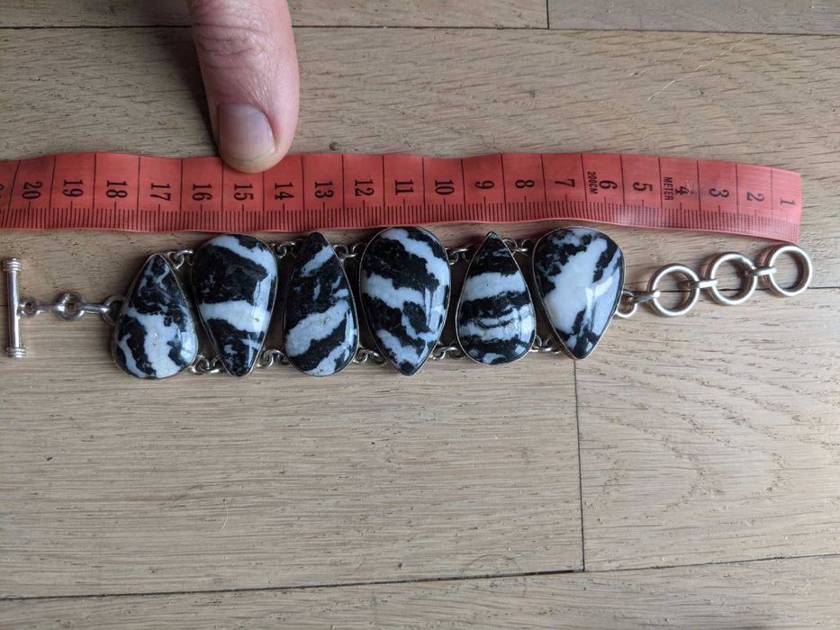 Bransoletka srebrna agaty