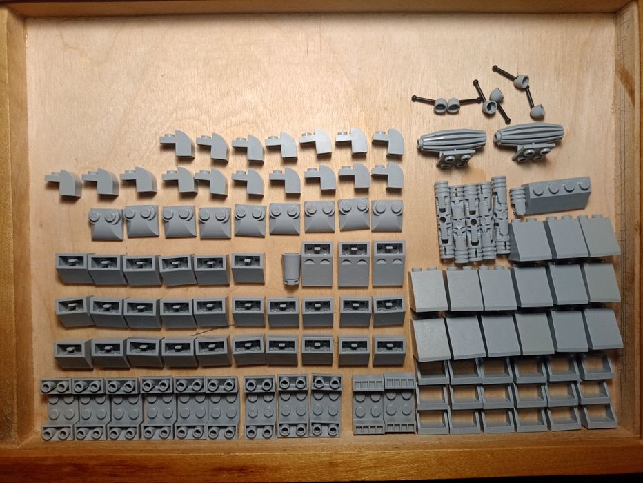 Lego деталі. Оригінал. Темно-сірі та світло-сірі кольори