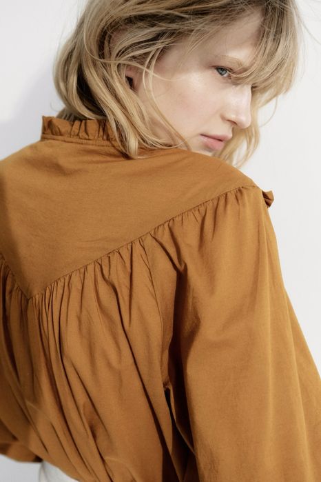 Бавовняна блуза з вишивкою H&M