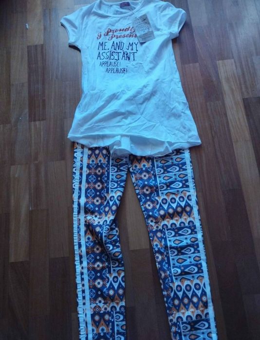 Conjunto de leggings e túnica novos com etiqueta