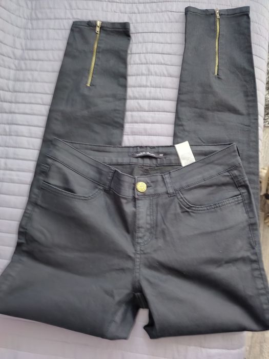 Nowe spodnie czarne Mohito z zamkami M