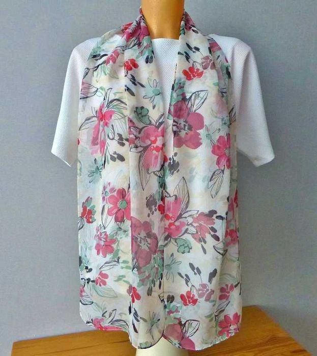 Ewm Isle Elegancki lekki zwiewny wiosenny szal apaszka
