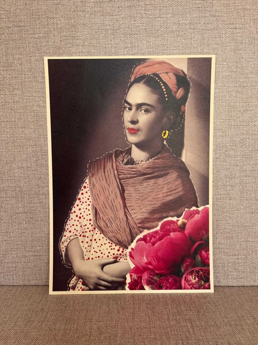 Poster Design Frida Kahlo por Manu Souza - Assinado