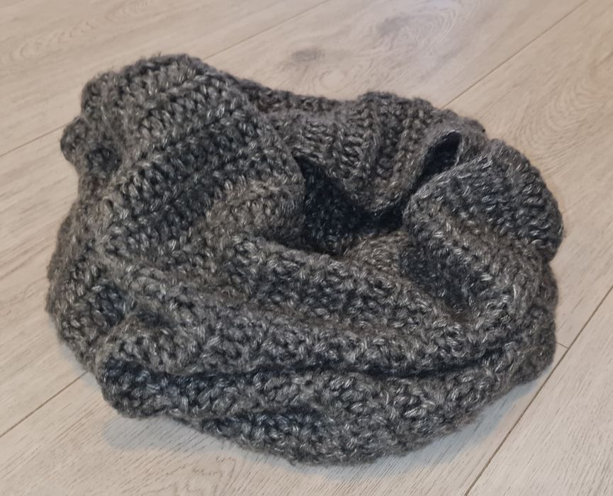 Szalik wełniany komin damski szary H&M
