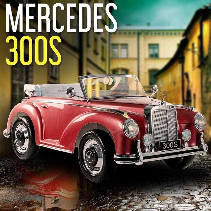 BAWIBUS.PL Auto samochód na akumulator Mercedes Benz 300S retro pojazd