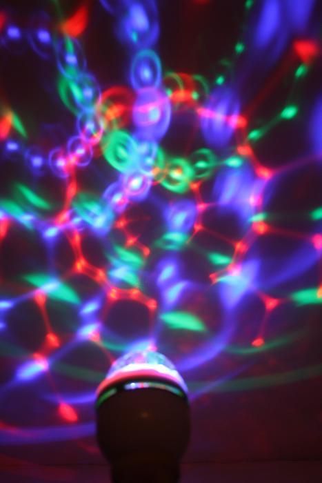 lâmpada de cristal rotativa LED