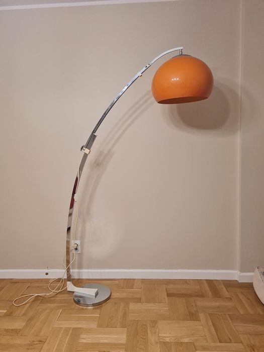 Lampa łukowa,podłogowa w chromie / Sölken Leuchten lata 60,space-age