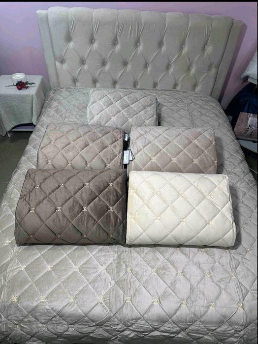 Покривало Котон-Велюр.шанель.одіяло .покривало.1.5.євро розмір.200-230