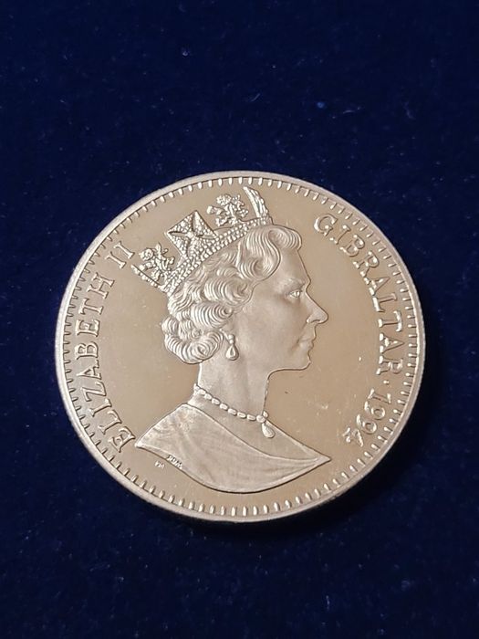 Moneta 2.8 Ecus - Gibraltar 1994 królowa Elżbieta II