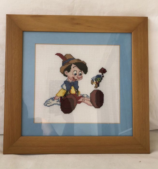 Quadros ponto cruz pinoquio mickey Minnie bamby donald