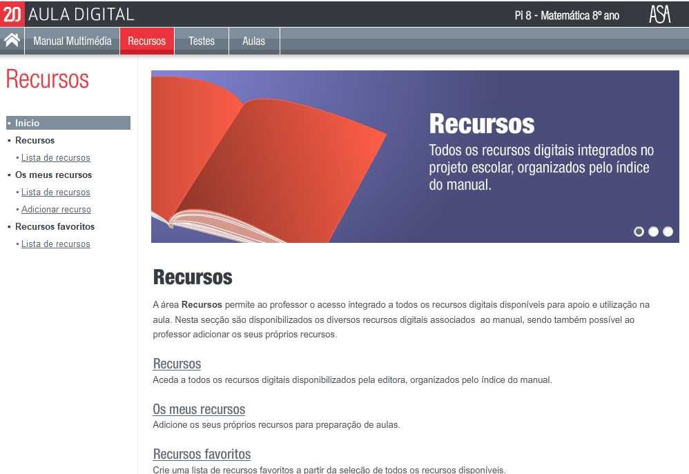 CD e-manual PI 8 Matemática - Apoio ao Professor