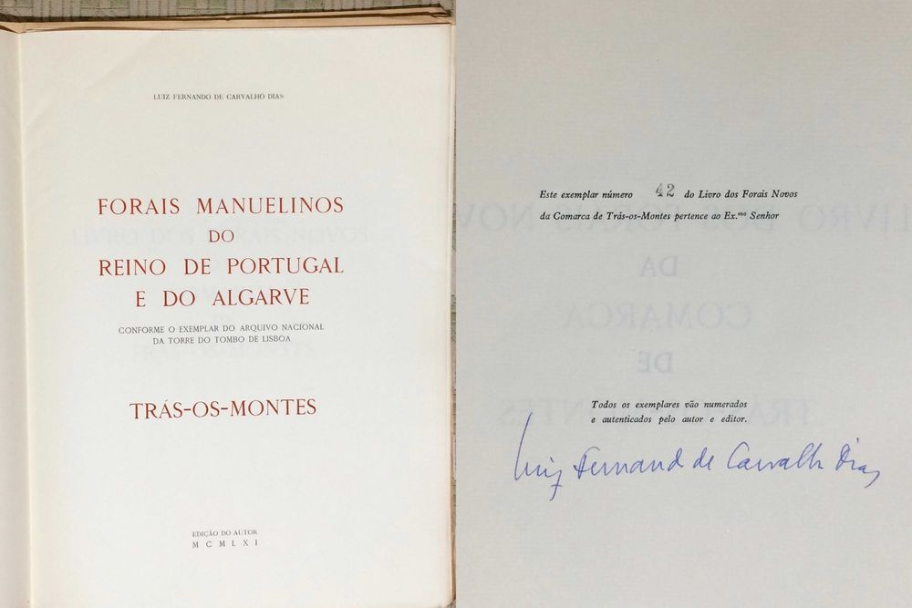 Fascículos dos FORAIS Manuelinos do Reino de Portugal e do Algarve