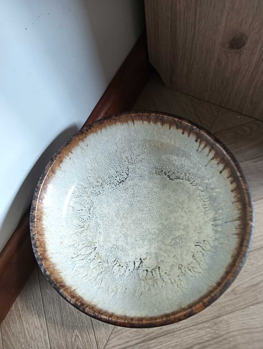 Patera ceramiczna na nodze ozdobna na stroik na owoce