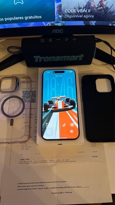 Iphone 16 pro Max 256 GB preto titanio  aceito  trocas. S25 ultra