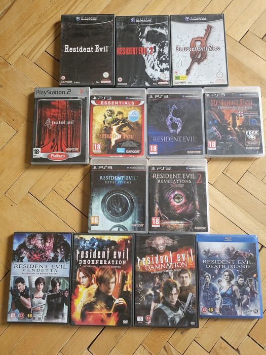 Resident evil duży zestaw ps2 ps3 ps4 gamecube + filmy capcom retro