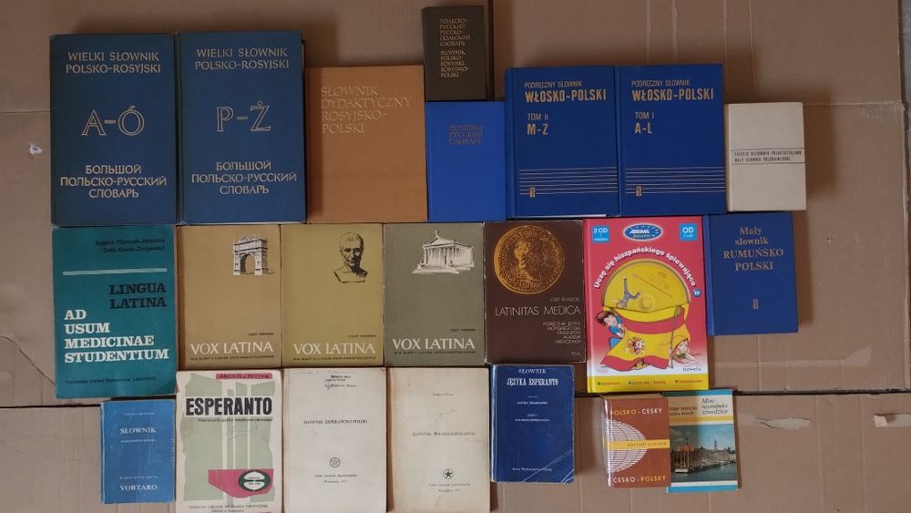 22 Książki Językowe Historyczne Słowniki Rosyjski Łacina Esperanto