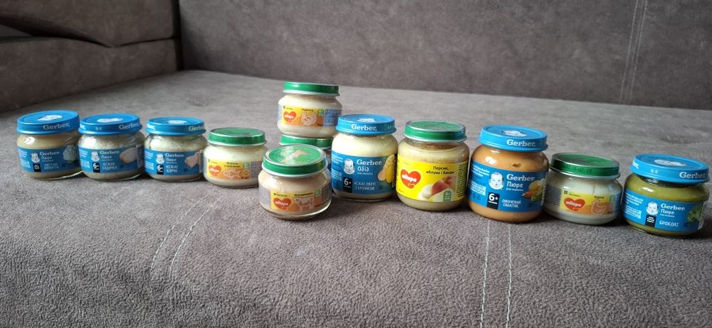 Детское мясное пюре Gerber Нежный цыпленок, и другие от 6 месяцев, 6*80 г