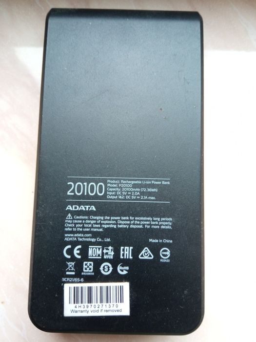 Powerbank Adata 20100 mAh