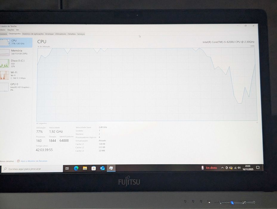 Portátil Fujitsu Lifebook S936 I5 12GB RAM SSD