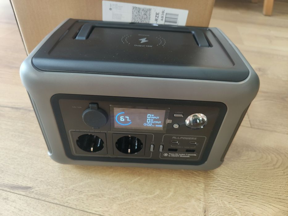 ALLPOWERS Przenośna elektrownia R600, akumulator LiFeP04 o pojemności 299 Wh