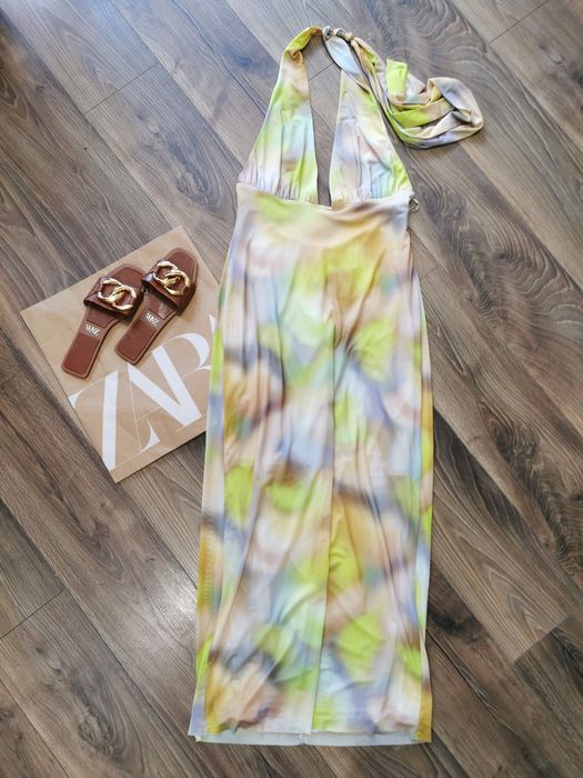 Długa sukienka zara suknia midi maxi na lato L 40