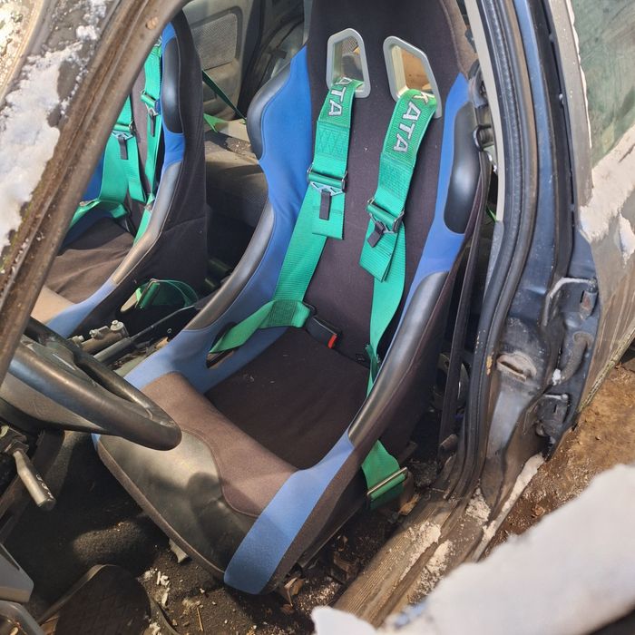 Fotele kubełkowe plus pasy sport drift bmw honda