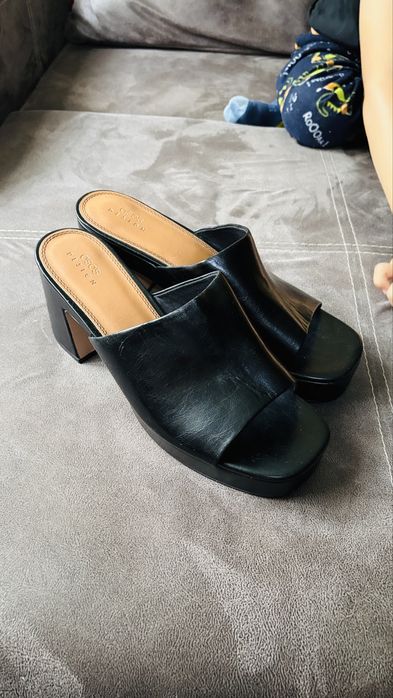 Шкіряні сабо 43 розмірна підборах ASOS DESIGN