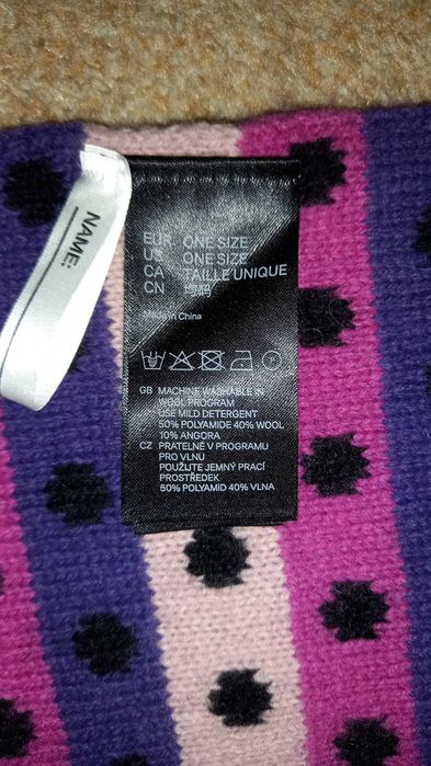 Szalik H&M 40% wełna 10 % angora 15/128 cm