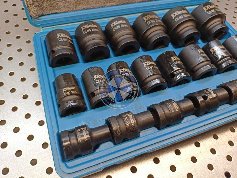 Nasadki udarowe 8-32mm 20szt 1/2" zestaw nasadek klucze nasadowe JOBIextra X1302