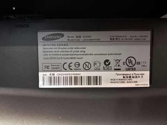 monitor samsung sycmaster2333