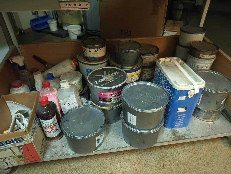 Farby offsetowe, guma, mleczko za darmo