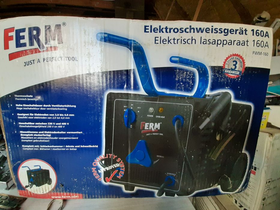 Holenderska spawarka transformatorowa Ferm 160 Amper 230 i 400V