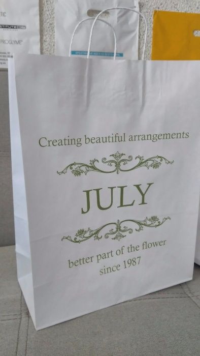 Бумажные крафт-пакеты с лого от 100шт