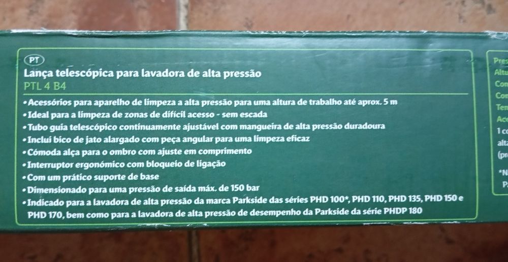Lança telescópica Parkside nova