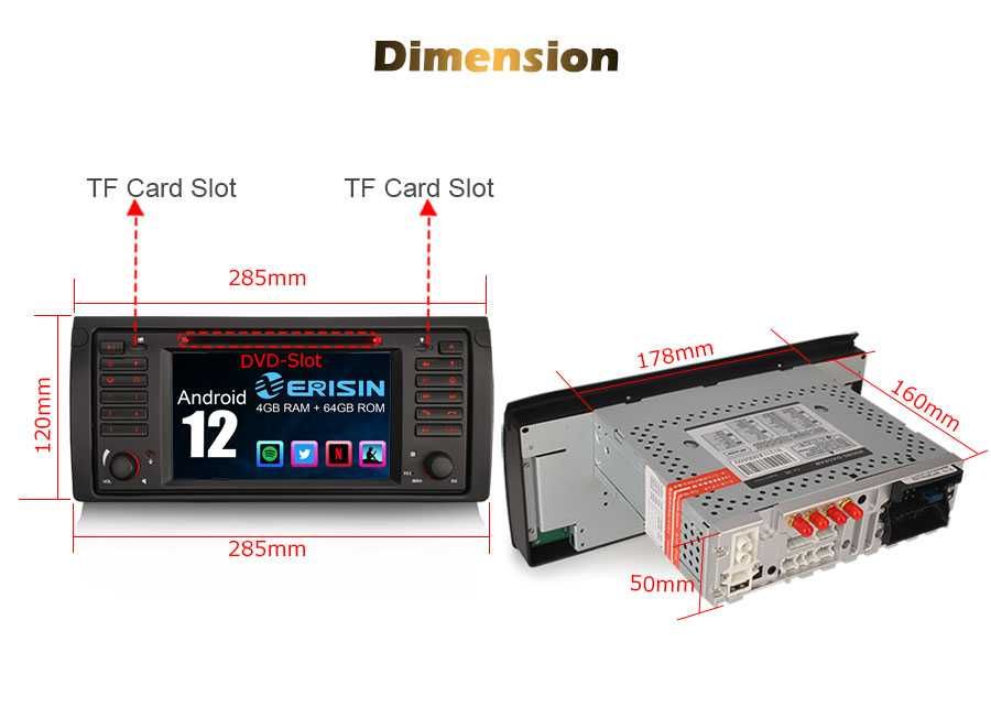 Bmw E39 E53 serie 5 X5 M5 2 din android 14 dvd OctaCore