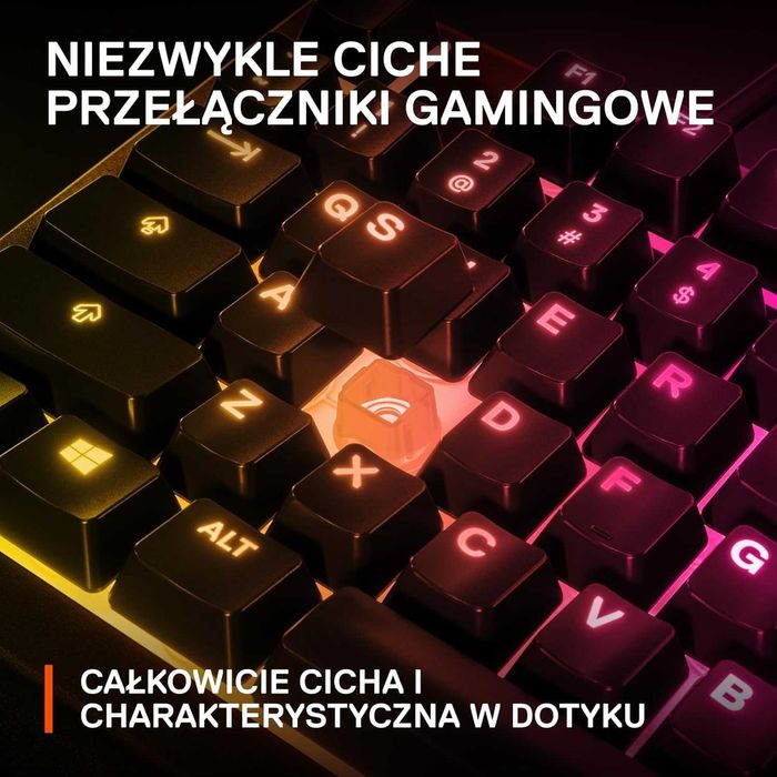 SteelSeries Apex 3 TKL klawiatura z podświetleniem RGB układ QWERTZ