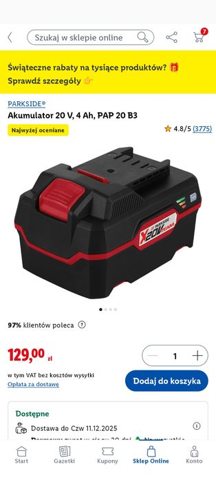 Komplet: PARKSIDE 40V kosiarka akumulatorowa +2szt. aku 4Ah +ładowarka