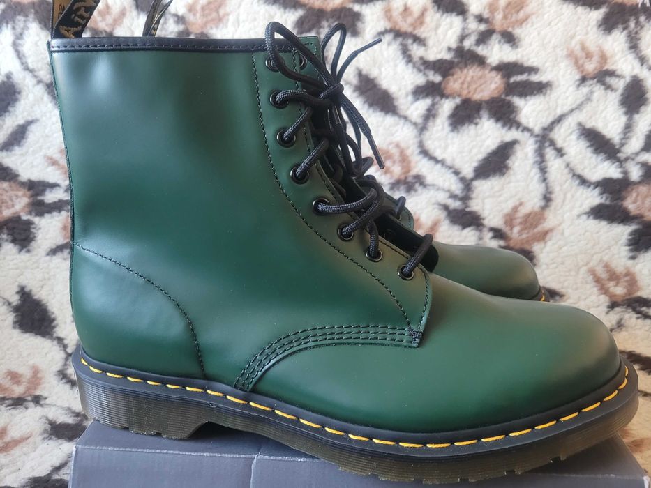 Super skórzane buty Dr. Martens 1460 Green Nappa 11822 wkł.31,3 cm now